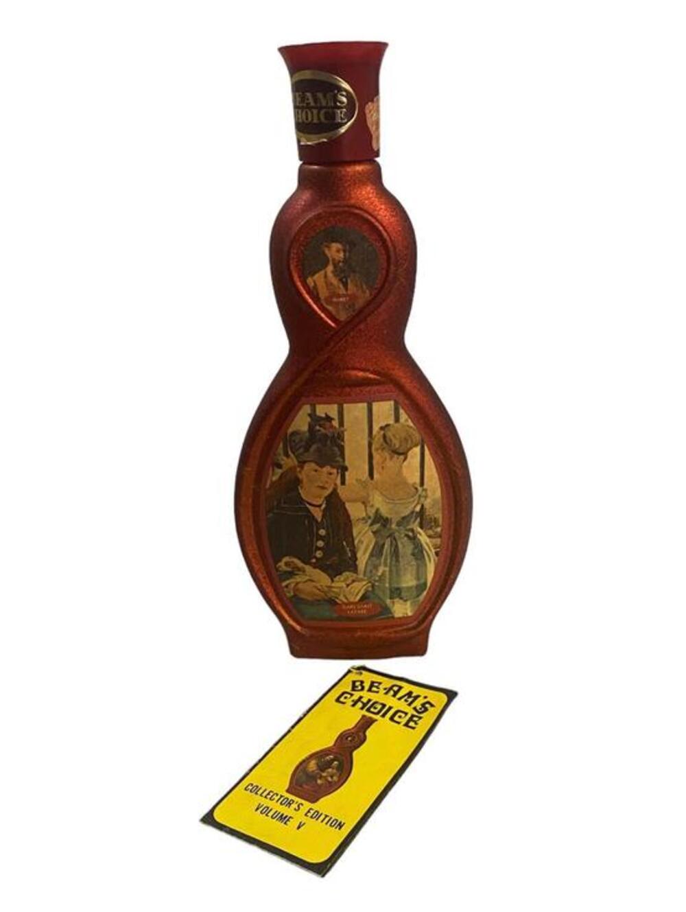 Vintage Jim Beam Manet Gare Saint Lazare Cafe Decanter With Collector Card Empty